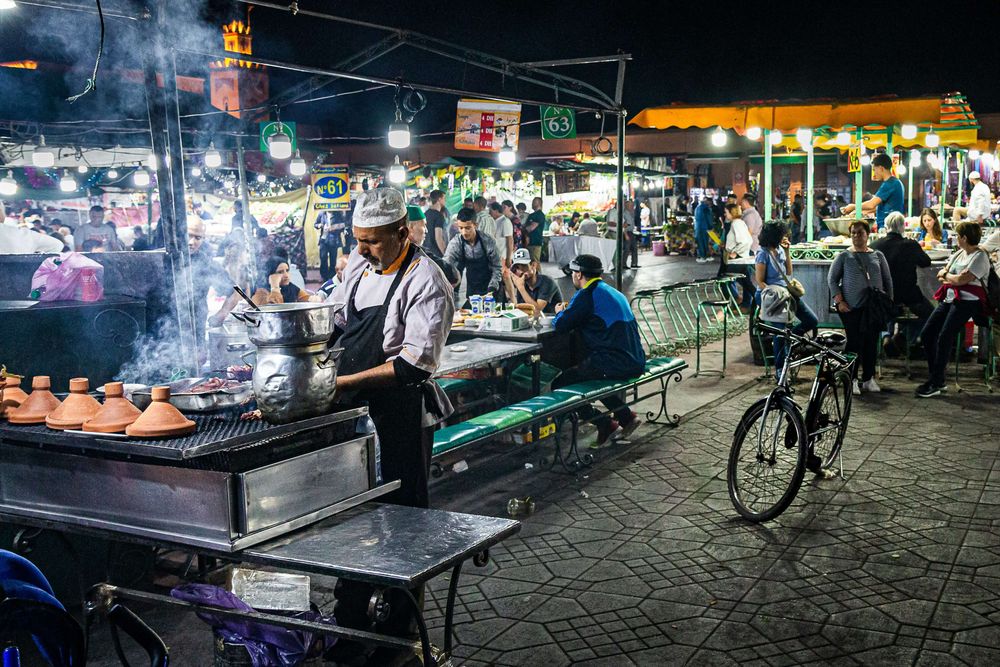 A street vendor in Morocco
